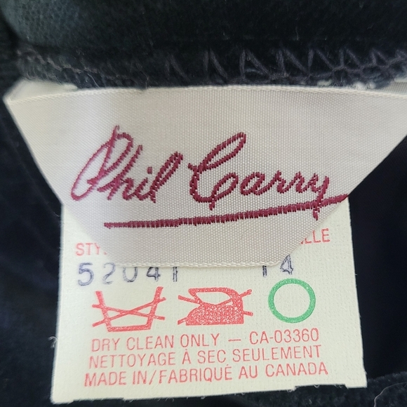 Vintage Phil Carry Black Velvet Skirt Size S Classic Quiet Luxury A-Line 90s - Picture 6 of 7